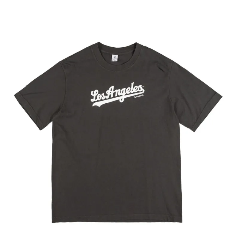 Sporty & Rich T-Shirts*Dodgers T-Shirt Faded Black