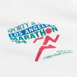 Sporty & Rich T-Shirts*LA Marathon Longsleeve Tee White