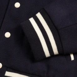 Sporty & Rich Gilets*x '47 & The New York Yankees Serif Varsity Jacket Navy