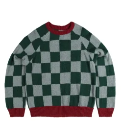 Stockholm Surfboard Club Tricot*Rag Check Sweater Blue / Green / Red