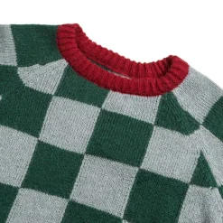 Stockholm Surfboard Club Tricot*Rag Check Sweater Blue / Green / Red