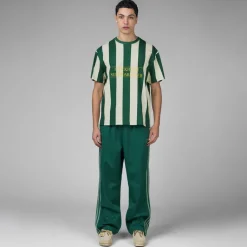 Stockholm Surfboard Club T-Shirts*Box Tee Stripe Green / White