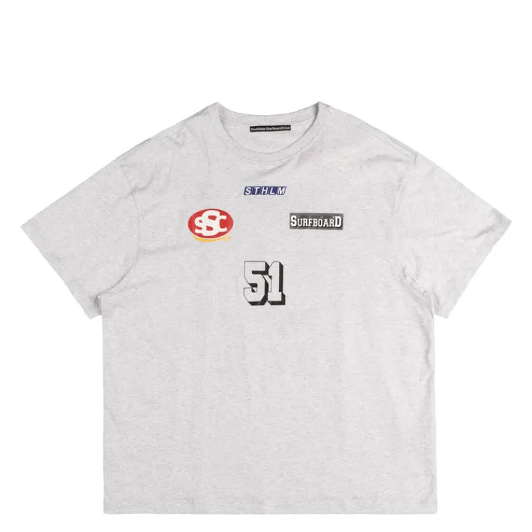 Stockholm Surfboard Club T-Shirts*Box Tee Sponsor Grey Melange