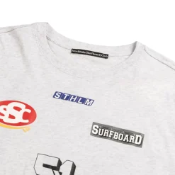 Stockholm Surfboard Club T-Shirts*Box Tee Sponsor Grey Melange