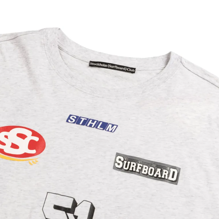 Stockholm Surfboard Club T-Shirts*Box Tee Sponsor Grey Melange