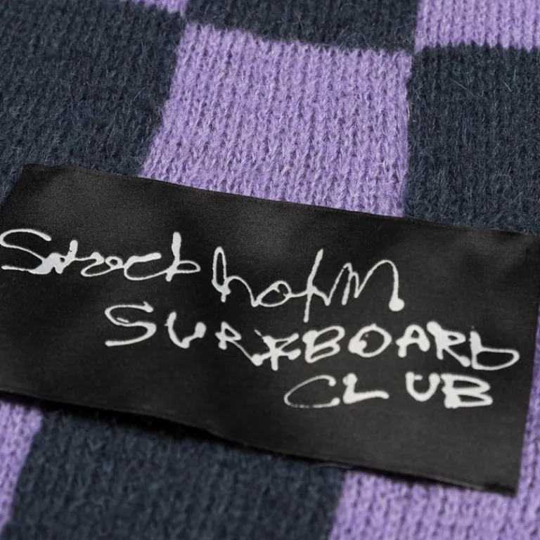 Stockholm Surfboard Club Alle Anzeigen|Écharpes*Umi Knitted Scarf Purple Check