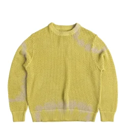 Stussy Tricot*Pigment Dyed Loose Gauge Sweater Tie Dye Yellow
