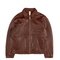 Sunflower Gilets*Short Leather Jacket Cognac