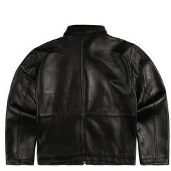 Sunflower Gilets*Short Leather Jacket Black Shine