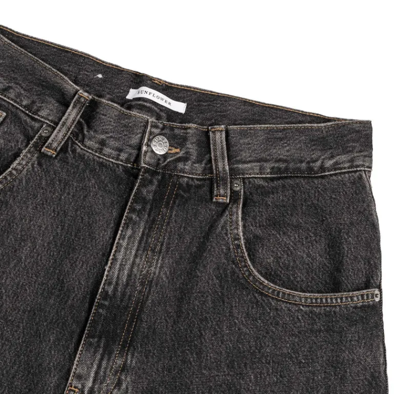 Sunflower Pantalons*Super Wide Jeans Black Stone