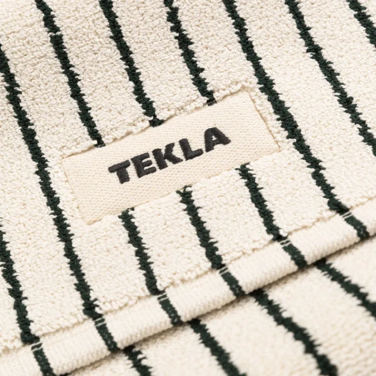 Tekla Salle De Bain*Bath Mat Racing Green Stripes