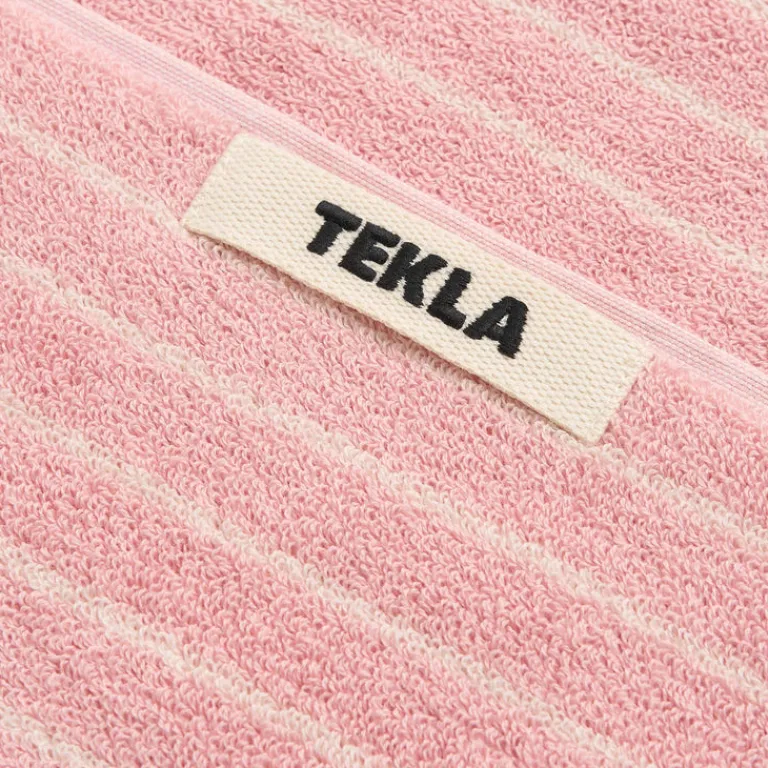 Tekla Salle De Bain*Bath Towel Shaded Pink Stripes