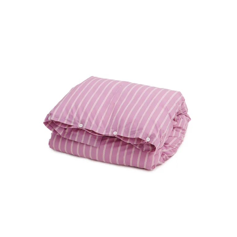 Tekla Chambre À Coucher*Duvet Cover Mallow Pink Stripes