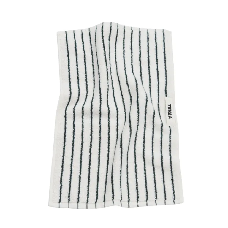 Tekla Salle De Bain*Hand Towel Racing Green Stripes