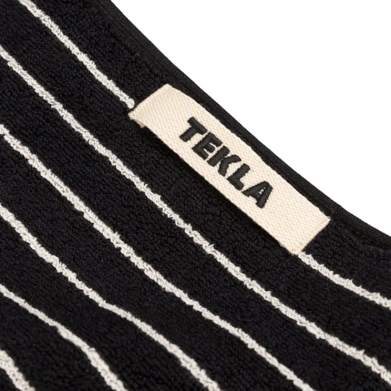 Tekla Salle De Bain*Hand Towel Black Stripes