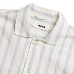 Tekla Pyjamas & Sous-Vêtements*Pyjamas Short Sleeve Shirt Needle Stripes