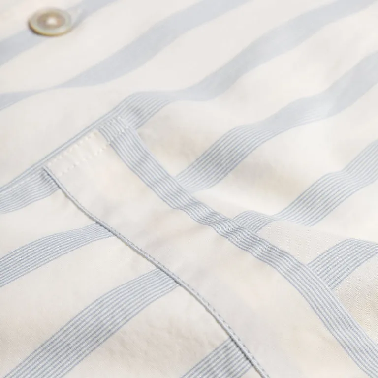 Tekla Pyjamas & Sous-Vêtements*Pyjamas Short Sleeve Shirt Needle Stripes