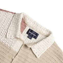thisisneverthat Chemises*Block Crochet Knit Shirt Ivory