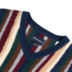 thisisneverthat Tricot*Striped Knit Vest Navy