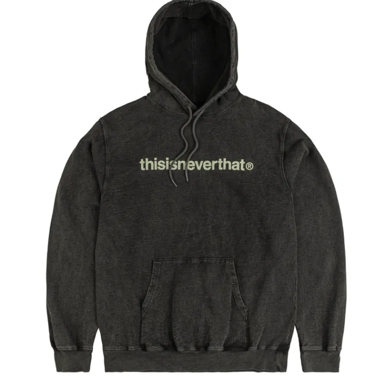 thisisneverthat Sweats À Capuche*T-Logo LT Hoodie Washed Black