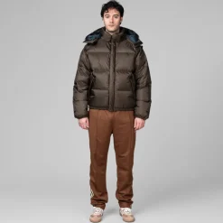 thisisneverthat Gilets**Gore-Tex Windstopper* Down Puffer Jacket Olive Brown