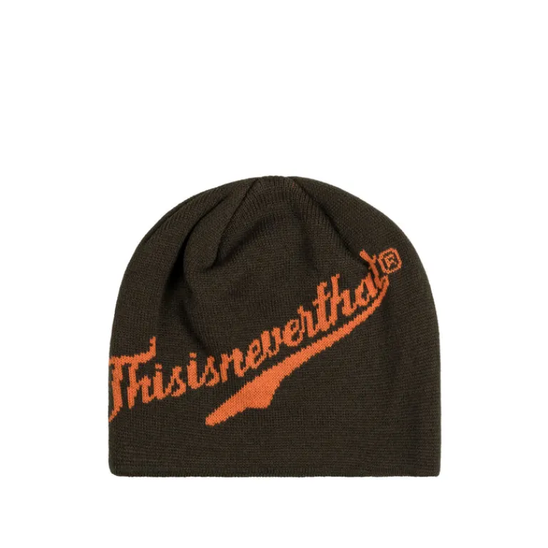 thisisneverthat Alle Anzeigen|Beanies*Script Logo No Cuff Beanie Olive