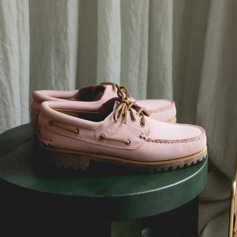 Timberland Sneakers En Cuir|Loafer*Authentics 3 Eye Classic Lug Medium Pink