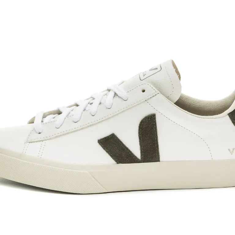 Veja Sneakers Blancs*Campo Chromefree Leather Extra White / Kaki