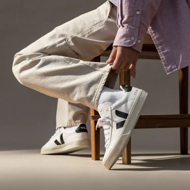 Veja Sneakers Blancs*Campo Chromefree Leather White / Black