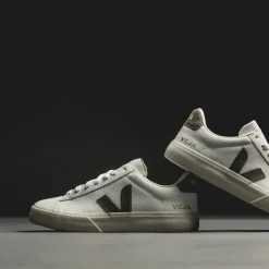 Veja Sneakers Blancs*Campo Chromefree Leather W Extra White / Kaki