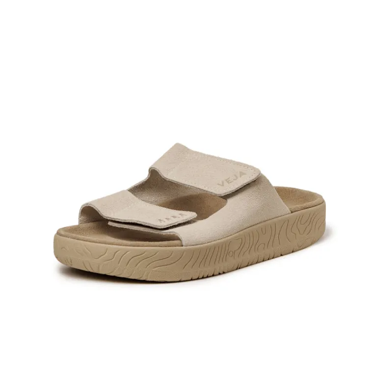 Veja Mules & Slides*Etna Suede Pierre / Alm / Almond