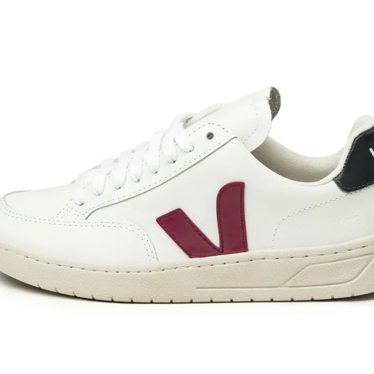 Veja Sneakers Blancs*V-12 Leather W Extra White / Marsala / Nautico