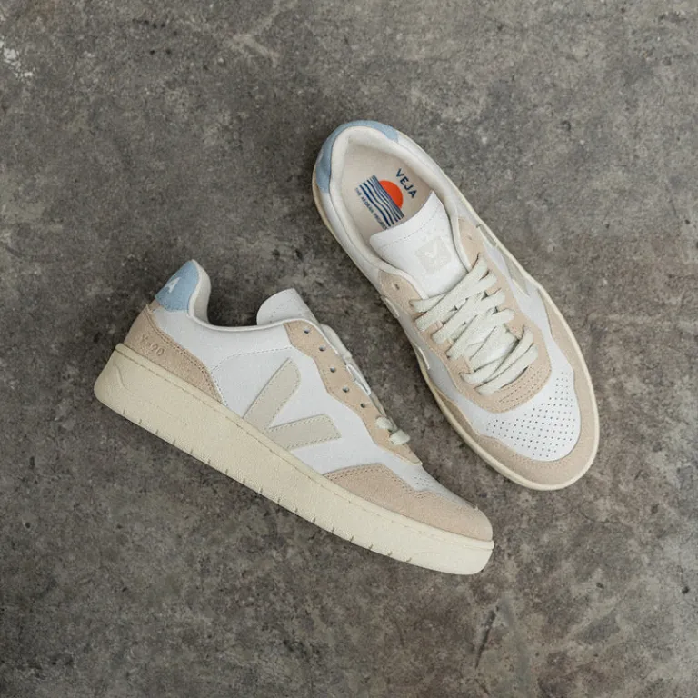 Veja Sneakers Blancs*V-90 W Extra White / Pierre / Steel