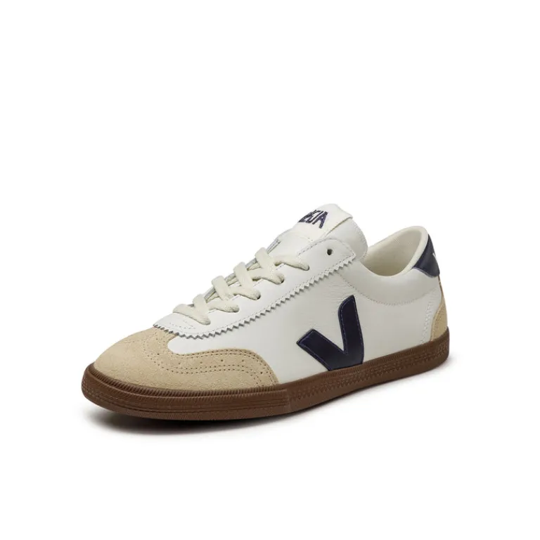 Veja Sneakers Blancs*Volley W *O.T. Leather* White / Nautico / Bark