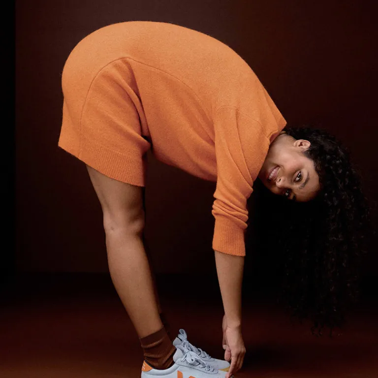 Veja Sneakers En Cuir*x Make My Lemonade Volley O.T. W Steel / Pumpkin