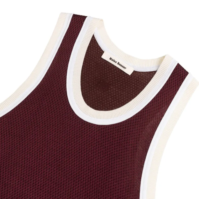 Wales Bonner T-Shirts*Rio Tank Top Bordeaux