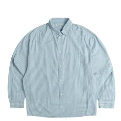 Wood Wood Chemises*Rofus Oversized Shirt Blue Heron
