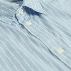 Wood Wood Chemises*Rofus Oversized Shirt Blue Heron